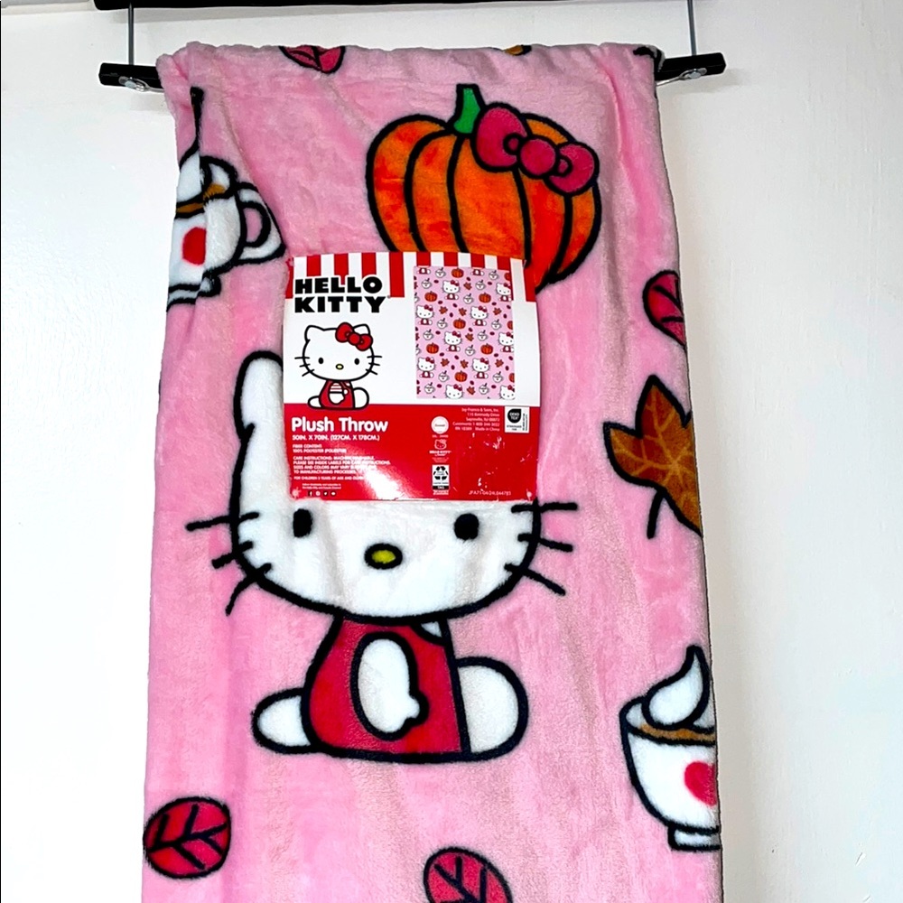 Hello Kitty Fall plush throw blanket